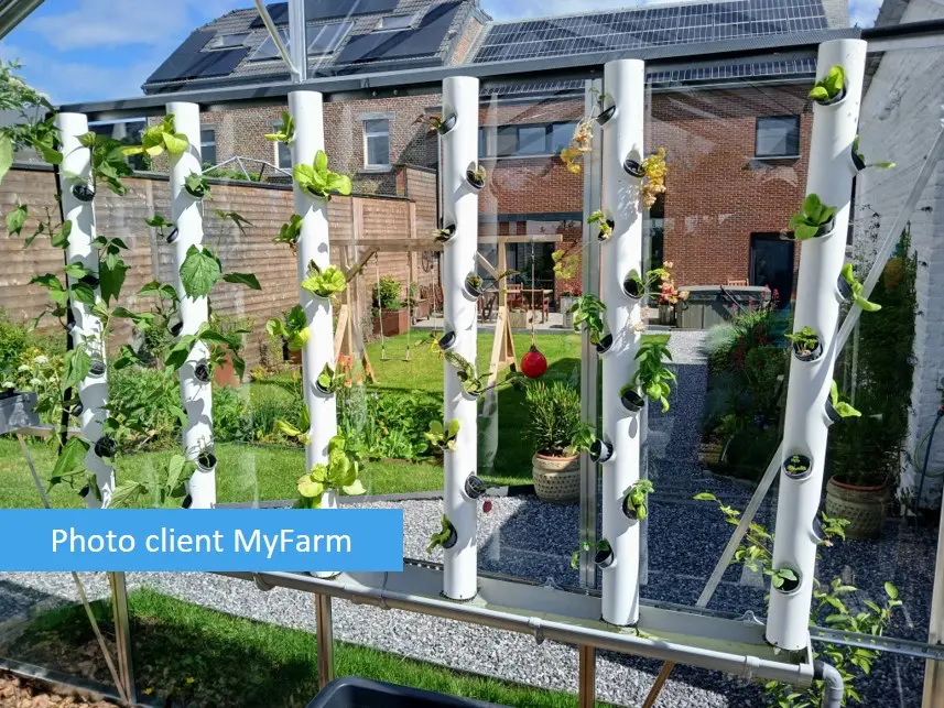 Serre automatisée aquaponique myFarm à Eghezée